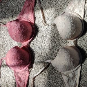 Set of 2 Unpadded Lace Bras